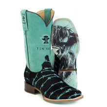 Load image into Gallery viewer, Tin Haul Barbwire Belle - Women's Leather Cowgirl Boot
