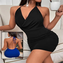 Load image into Gallery viewer, Summer Deep V-neck Dress Temperament Sling Backless Halter Dresses Women's Clothing
