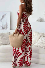 Load image into Gallery viewer, Printed Smocked : Tube Wide Leg Jumpsuit
