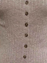 Load image into Gallery viewer, Stylish Ribbed Button-Front : Bodycon Dress
