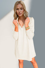 Load image into Gallery viewer, Double Take Textured Zip Long Sleeve Dress Classic Zip-Up Dress for Women Comfortable Outdoor Dress
