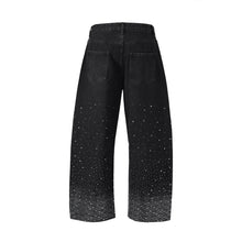 Load image into Gallery viewer, NOIR FLORAL RHINESTONE DENIM
