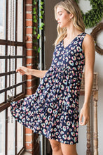 Load image into Gallery viewer, Full Size Leopard V-Neck Ruffled Tank Dress – Leopard Tank Dress, V-Neck Ruffled Dress, Animal Print Dress, Leopard Print Dress, Ruffled Tank Dress, Bold V-Neck Dress, Casual &amp; Formal Dress
