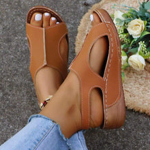 Load image into Gallery viewer, Women’s Summer Wedges – Elastic-Band Fish-Mouth Casual Sandals
