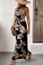Load image into Gallery viewer, Perfee Printed Strapless : Wide Leg Jumpsuit with Pockets
