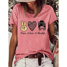Load image into Gallery viewer, Round Neck Graphic Short Sleeve T-Shirt
