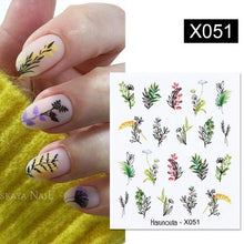 Load image into Gallery viewer, Abstract Lady Face Water Decals Fruit Flower Summer Leopard Alphabet Leaves Nail Stickers Water Black Leaf Sliders Marble Nail Art Stickers Water Transfer Nail Decals Full Wraps Gradient Acrylic Nail Kits for Women Manicure Decoration
