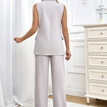 Load image into Gallery viewer, Women’s Sleeveless Wide Leg Pants Set – Solid Color, Elegant Two-Piece Outfit
