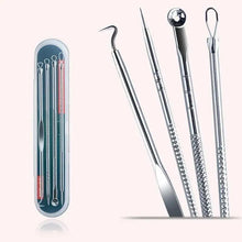 Load image into Gallery viewer, Acne Removal Tools Pimple Blackhead Remover Facial Pore Cleaner Stainless Steel with case - Skin Care tools
