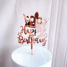 Load image into Gallery viewer, Acrylic One Cake Topper Top Cake One Cake Topper Birthday Cake Topper Double Sided For Anniversaries And Parties  Birthday Party Cupcake Toppers Flags Wedding Baby Shower Supplies Lovely Baking Dessert Decorations

