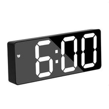 Load image into Gallery viewer, Acrylic/Mirror Alarm Clock LED Digital Clock Voice Control Snooze Time Temperature Display Night Mode Digital Alarm Clock, LED Bedside Clock with 6-Level Brightness Dual Alarm Adjustable Volume with 3 Alarm Sound Alarm Clock for Bedroom Office
