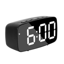 Load image into Gallery viewer, Acrylic/Mirror Alarm Clock LED Digital Clock Voice Control Snooze Time Temperature Display Night Mode Digital Alarm Clock, LED Bedside Clock with 6-Level Brightness Dual Alarm Adjustable Volume with 3 Alarm Sound Alarm Clock for Bedroom Office

