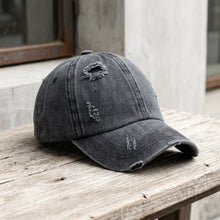 Load image into Gallery viewer, Washed Distressed Ponytail Baseball Cap
