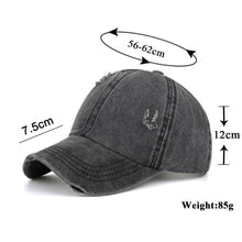 Load image into Gallery viewer, Washed Distressed Ponytail Baseball Cap
