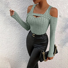 Load image into Gallery viewer, Women's Ribbed Long Sleeve Top
