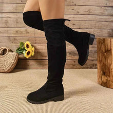 Load image into Gallery viewer, Round Toe Suede : Low Heel Boots
