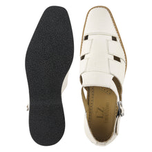 Load image into Gallery viewer, Adam Mens Fisherman Lizard Print Genuine Leather Buckle Closure Sandals
