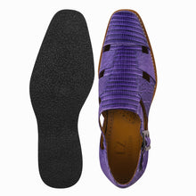 Load image into Gallery viewer, Adam Mens Fisherman Lizard Print Genuine Leather Buckle Closure Sandals
