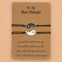 Load image into Gallery viewer, Adjustable Couple Bracelet For Friendship Relationship Girlfriend Best Charm Bracelets Rope Cord Bracelet Set Bangle For Couple Matching Puzzle Pendant Bracelet

