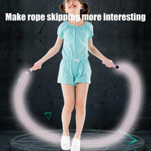 Load image into Gallery viewer, Adjustable Night Glowing Skipping Rope Luminous Jump Ropes Exercise LED Light Up Outdoor Fitness Training Luminous Adjustable Skipping Rope Glowing Tangle Free Jumping Rope For Girls Women Men Fitness Exercise Workout 2.8m

