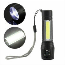 Load image into Gallery viewer, Adjustable Rechargeable LED USB Portable Focus Light Zoomable LED Tactical Flashlight High Lumens Zoomable Waterproof Flashlight Mini Torch For Camping Hiking
