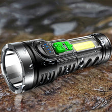 Load image into Gallery viewer, Adjustable Rechargeable Strong Mini Pocket Sized Flashlight LED Multifunctional High Lumen Light Ultra-bright Portable Flashlights Outdoor Waterproof Flashlight For Running Walking
