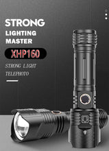 Load image into Gallery viewer, Adjustable Rechargeable Tactical Flashlight USB LED  Super Bright Zoomable IPX65 Waterproof Portable Torchlight Flash Lamp USB Charging For Hiking Camping Running Fishing
