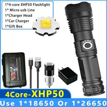 Load image into Gallery viewer, Adjustable Rechargeable Tactical Flashlight USB LED  Super Bright Zoomable IPX65 Waterproof Portable Torchlight Flash Lamp USB Charging For Hiking Camping Running Fishing
