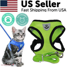 Load image into Gallery viewer, Adjustable Reflective Pet Harness with Leash
