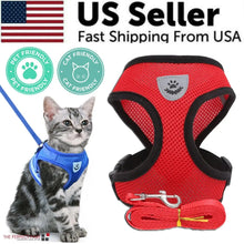 Load image into Gallery viewer, Adjustable Reflective Pet Harness with Leash
