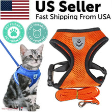 Load image into Gallery viewer, Adjustable Reflective Pet Harness with Leash
