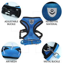 Load image into Gallery viewer, Adjustable Reflective Pet Harness with Leash
