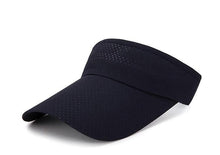 Load image into Gallery viewer, Adjustable Summer Breathable Hats Men Women Sun Protection Sports Golf Tennis Visor Hat Adjustable Visor UV Protection Top Empty Solid Sports Outdoor Running Sunscreen Strong Cap
