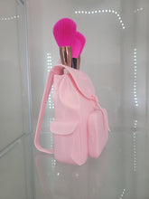 Load image into Gallery viewer, Adorable Pink Backpack Makeup Brush Holder - Stylish Organizer for Glam Lovers
