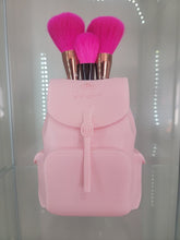 Load image into Gallery viewer, Adorable Pink Backpack Makeup Brush Holder - Stylish Organizer for Glam Lovers
