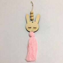 Load image into Gallery viewer, Adorable Sleepy Eye Eyelash Kids Room Decoration Crafts Wood  Wall Hanging Stars Decorative Beads Tassel Photography Props Gift For Kids Bedroom Decor Makeup Sticker For Girls Room Wall Art
