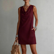 Load image into Gallery viewer, Women's Off-Shoulder Sleeveless Dress – Casual Pullover Midi Dress
