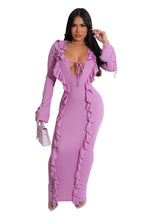 Load image into Gallery viewer, Pure Color Tied Stringy Selvedge Dress
