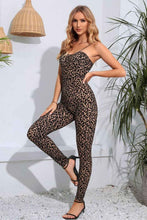 Load image into Gallery viewer, Leopard Spaghetti : Strap Skinny Jumpsuit

