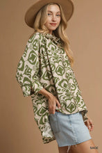 Load image into Gallery viewer, Umgee Abstract Print Button-Up Oversized Shirt

