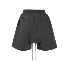 Load image into Gallery viewer, GREY ZIP DRAWSTRING CARGO SHORTS
