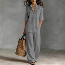 Load image into Gallery viewer, Women's Bohemian Top &amp; Pants Set – Resort Lounge Co-ord
