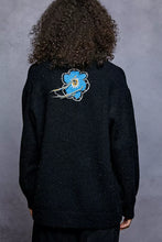 Load image into Gallery viewer, POL Floral Pattern Round Neck Sweater with Exposed Stitching
