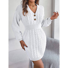 Load image into Gallery viewer, Women’s Cable Knit Sweater Dress
