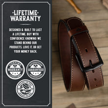 Load image into Gallery viewer, The All American Stitched Leather Belt
