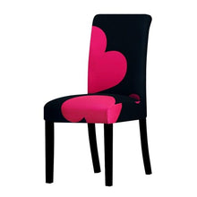 Load image into Gallery viewer, All black flower printed Chair Cover Washable Removable big elastic seat Covers Slipcovers Stretch for banquet hotel arm wedding
