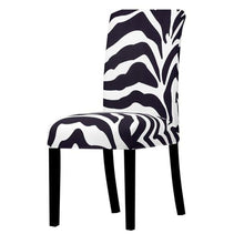 Load image into Gallery viewer, All black flower printed Chair Cover Washable Removable big elastic seat Covers Slipcovers Stretch for banquet hotel arm wedding
