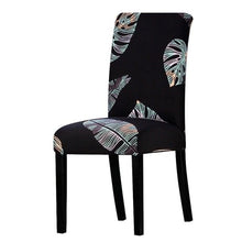 Load image into Gallery viewer, All black flower printed Chair Cover Washable Removable big elastic seat Covers Slipcovers Stretch for banquet hotel arm wedding

