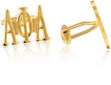 Load image into Gallery viewer, Alpha Phi Alpha Fraternity Cufflinks in Gold
