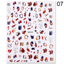 Load image into Gallery viewer, Alphabet Love Shaped  Pattern 3D Nail Stickers Slider Valentine Day Decals Foil For Love Nail Art Decoration Pop Art Nail Stickers Sexy Girl Designs Comics Water Transfer Decals Manicure Lips Nail Art Decorations Slider Nail Art Stickers
